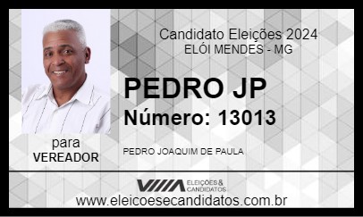 Candidato PEDRO JP 2024 - ELÓI MENDES - Eleições