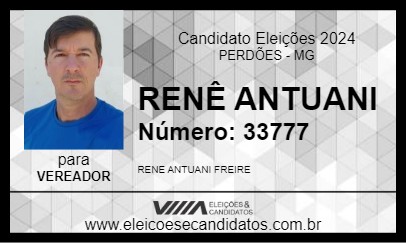 Candidato RENÊ ANTUANI 2024 - PERDÕES - Eleições