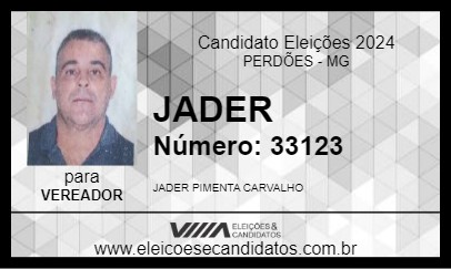 Candidato JADER 2024 - PERDÕES - Eleições