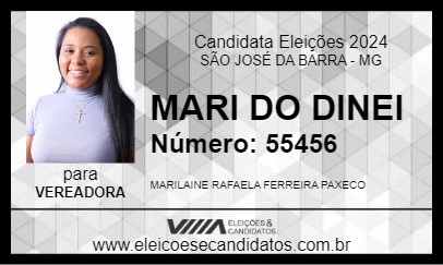 Candidato MARI DO DINEI 2024 - SÃO JOSÉ DA BARRA - Eleições