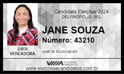 Candidato JANE SOUZA 2024 - DELFINÓPOLIS - Eleições