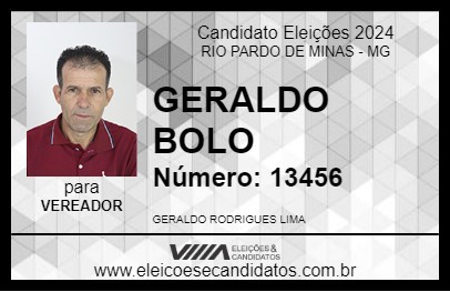 Candidato GERALDO BOLO 2024 - RIO PARDO DE MINAS - Eleições