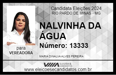 Candidato NALVINHA DA ÁGUA 2024 - RIO PARDO DE MINAS - Eleições