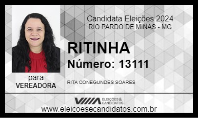 Candidato RITINHA 2024 - RIO PARDO DE MINAS - Eleições