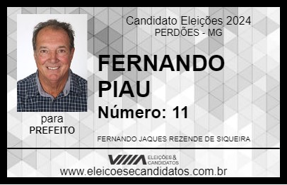 Candidato FERNANDO PIAU 2024 - PERDÕES - Eleições