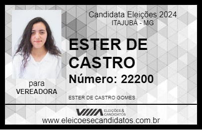 Candidato ESTER DE CASTRO 2024 - ITAJUBÁ - Eleições