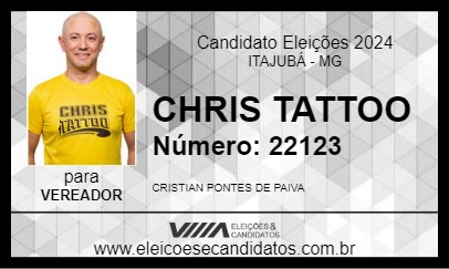 Candidato CHRIS TATTOO 2024 - ITAJUBÁ - Eleições