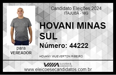 Candidato HOVANY COLETIVO TRÂNSITO 2024 - ITAJUBÁ - Eleições