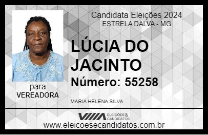 Candidato LÚCIA DO JACINTO 2024 - ESTRELA DALVA - Eleições