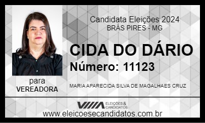 Candidato CIDA DO DÁRIO 2024 - BRÁS PIRES - Eleições