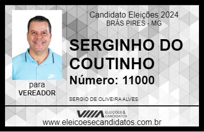 Candidato SERGINHO DO COUTINHO 2024 - BRÁS PIRES - Eleições