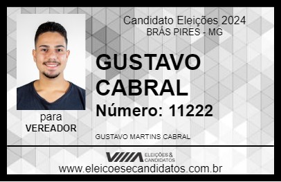 Candidato GUSTAVO CABRAL 2024 - BRÁS PIRES - Eleições