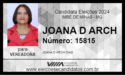 Candidato JOANA D ARCH 2024 - IMBÉ DE MINAS - Eleições