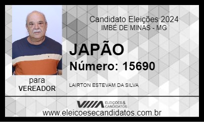 Candidato JAPÃO 2024 - IMBÉ DE MINAS - Eleições