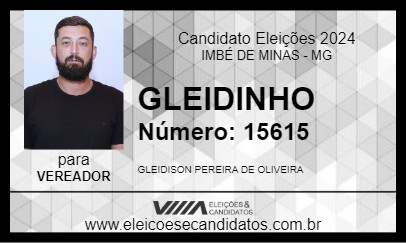 Candidato GLEIDINHO 2024 - IMBÉ DE MINAS - Eleições