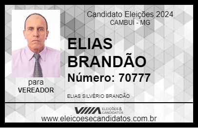 Candidato ELIAS BRANDÃO 2024 - CAMBUÍ - Eleições