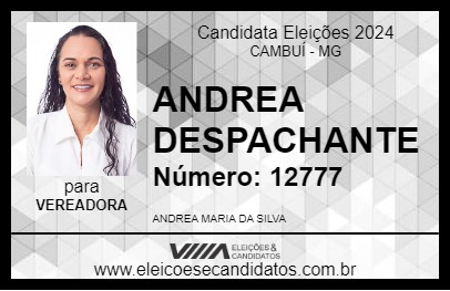 Candidato ANDREA DESPACHANTE 2024 - CAMBUÍ - Eleições