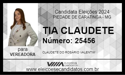 Candidato TIA CLAUDETE 2024 - PIEDADE DE CARATINGA - Eleições