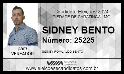 Candidato SIDNEY BENTO 2024 - PIEDADE DE CARATINGA - Eleições