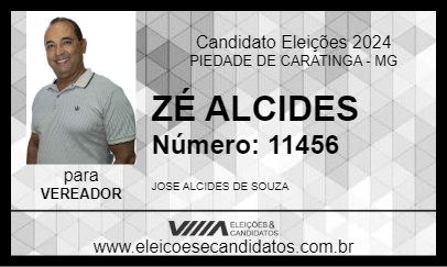 Candidato ZÉ ALCIDES 2024 - PIEDADE DE CARATINGA - Eleições