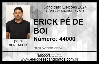 Candidato ERICK PÉ DE BOI 2024 - CÔNEGO MARINHO - Eleições