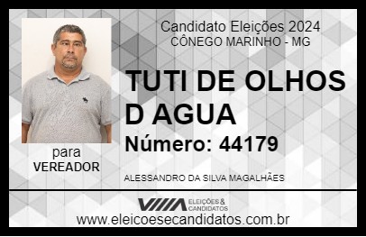 Candidato TUTI DE OLHOS D AGUA 2024 - CÔNEGO MARINHO - Eleições