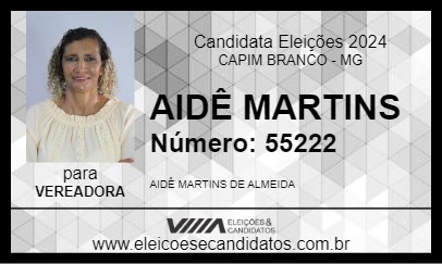 Candidato AIDÊ MARTINS 2024 - CAPIM BRANCO - Eleições