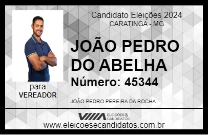 Candidato JOÃO PEDRO 2024 - CARATINGA - Eleições