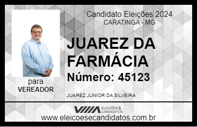 Candidato JUAREZ DA FARMÁCIA 2024 - CARATINGA - Eleições