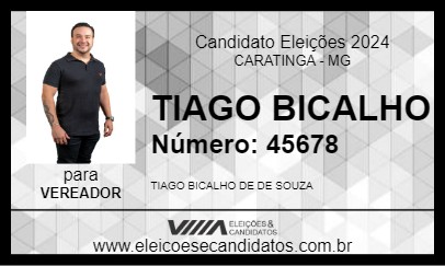 Candidato TIAGO BICALHO 2024 - CARATINGA - Eleições