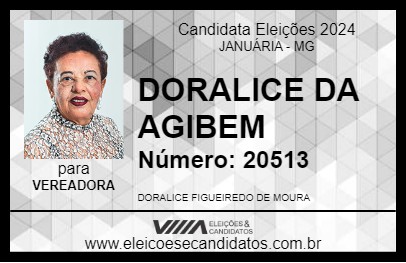 Candidato DORALICE DA AGIBEM 2024 - JANUÁRIA - Eleições