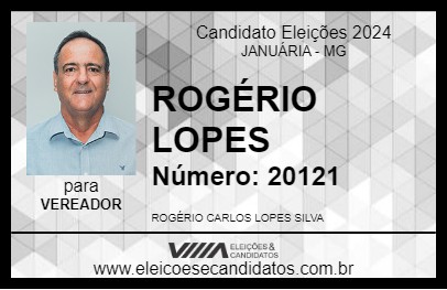 Candidato ROGÉRIO LOPES  2024 - JANUÁRIA - Eleições