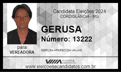 Candidato GERUSA 2024 - CORDISLÂNDIA - Eleições