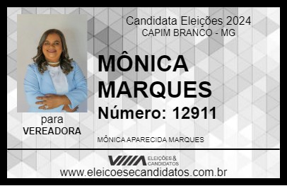 Candidato MÔNICA MARQUES 2024 - CAPIM BRANCO - Eleições