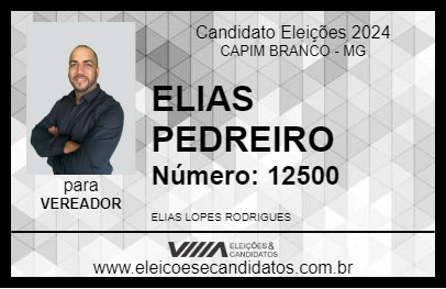 Candidato ELIAS PEDREIRO 2024 - CAPIM BRANCO - Eleições