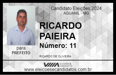 Candidato RICARDO PAIEIRA 2024 - AGUANIL - Eleições