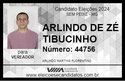 Candidato ARLINDO DE ZÉ TIBUCINHO 2024 - SEM PEIXE - Eleições