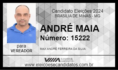 Candidato ANDRÉ MAIA 2024 - BRASÍLIA DE MINAS - Eleições