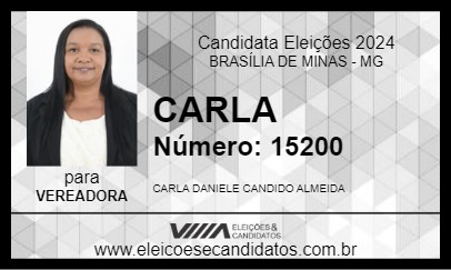 Candidato CARLA 2024 - BRASÍLIA DE MINAS - Eleições