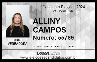 Candidato ALLINY CAMPOS 2024 - AGUANIL - Eleições