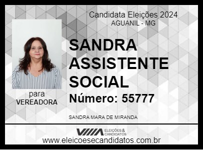 Candidato SANDRA ASSISTENTE SOCIAL 2024 - AGUANIL - Eleições