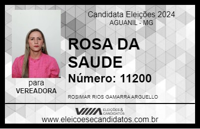 Candidato ROSA DA SAUDE 2024 - AGUANIL - Eleições