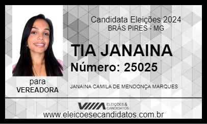 Candidato TIA JANAINA 2024 - BRÁS PIRES - Eleições