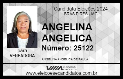 Candidato ANGELINA ANGELICA 2024 - BRÁS PIRES - Eleições