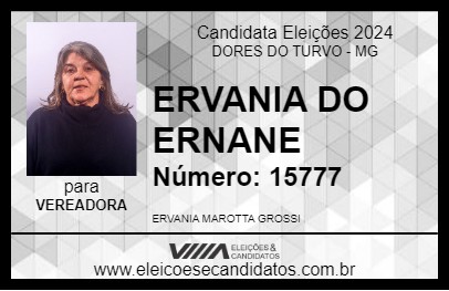 Candidato ERVANIA DO  ERNANE 2024 - DORES DO TURVO - Eleições