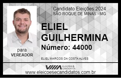 Candidato ELIEL GUILHERMINA 2024 - SÃO ROQUE DE MINAS - Eleições