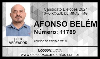 Candidato AFONSO BELÉM 2024 - SÃO ROQUE DE MINAS - Eleições