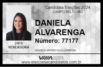 Candidato DANIELA ALVARENGA 2024 - CAMPO BELO - Eleições