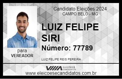 Candidato LUIZ FELIPE SIRI 2024 - CAMPO BELO - Eleições