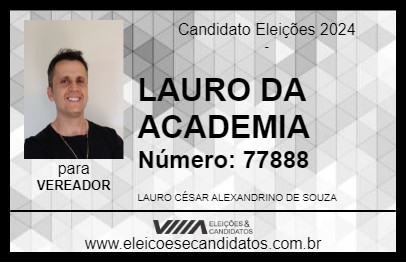 Candidato LAURO DA ACADEMIA 2024 - CAMPO BELO - Eleições